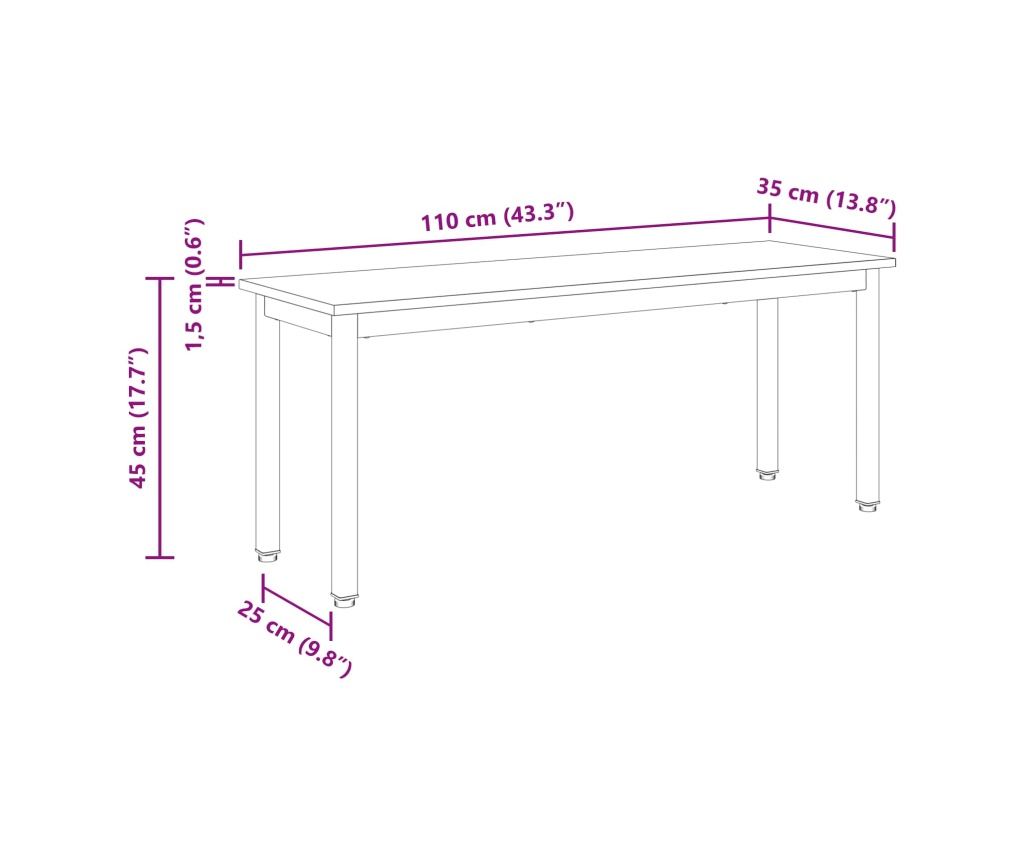 Пейка Сив Сонома 110 x 35 x 45 cm Инженерно дърво - 9