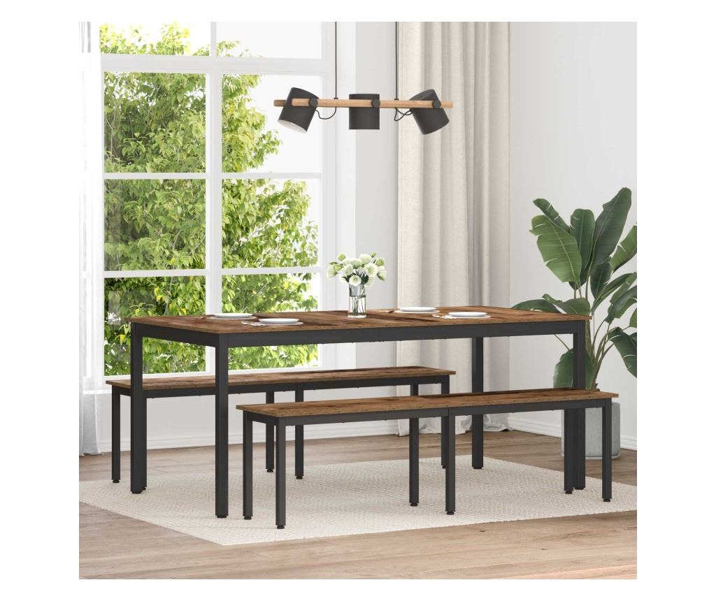 Пейка Старо дърво 160 x 35 x 45 cm Инженерно дърво - 2