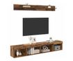 Комплект за стена на телевизор с LED 5 pcs Старо дърво thumbnail 3