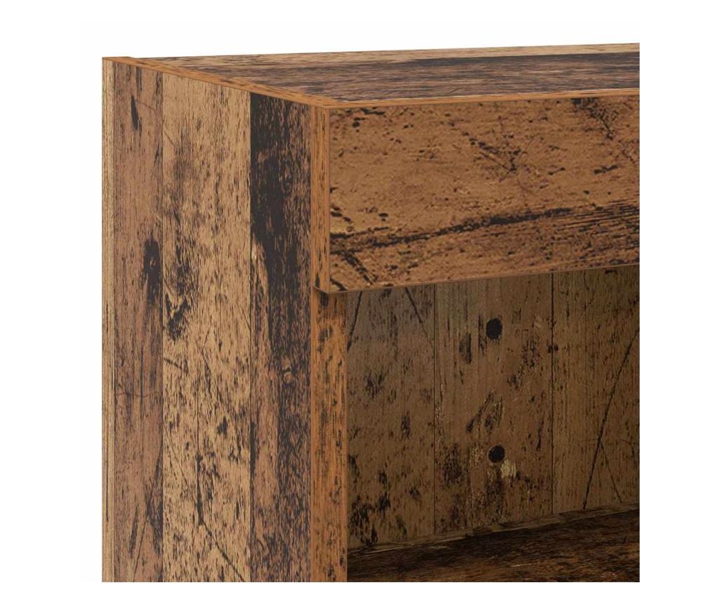 Комплект за стена на телевизор с LED 5 pcs Старо дърво - 10