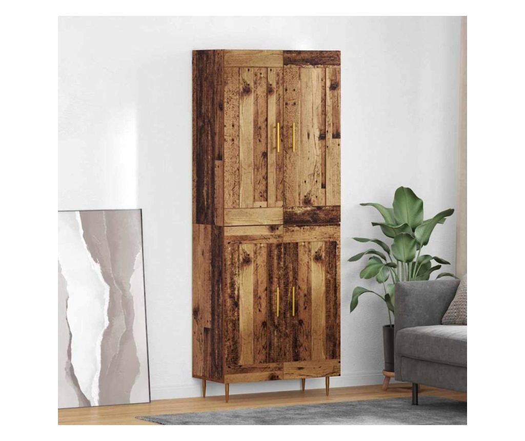 Висок шкаф Старо дърво 69,5 x 34 x 180 см Инженерно дърво - 2