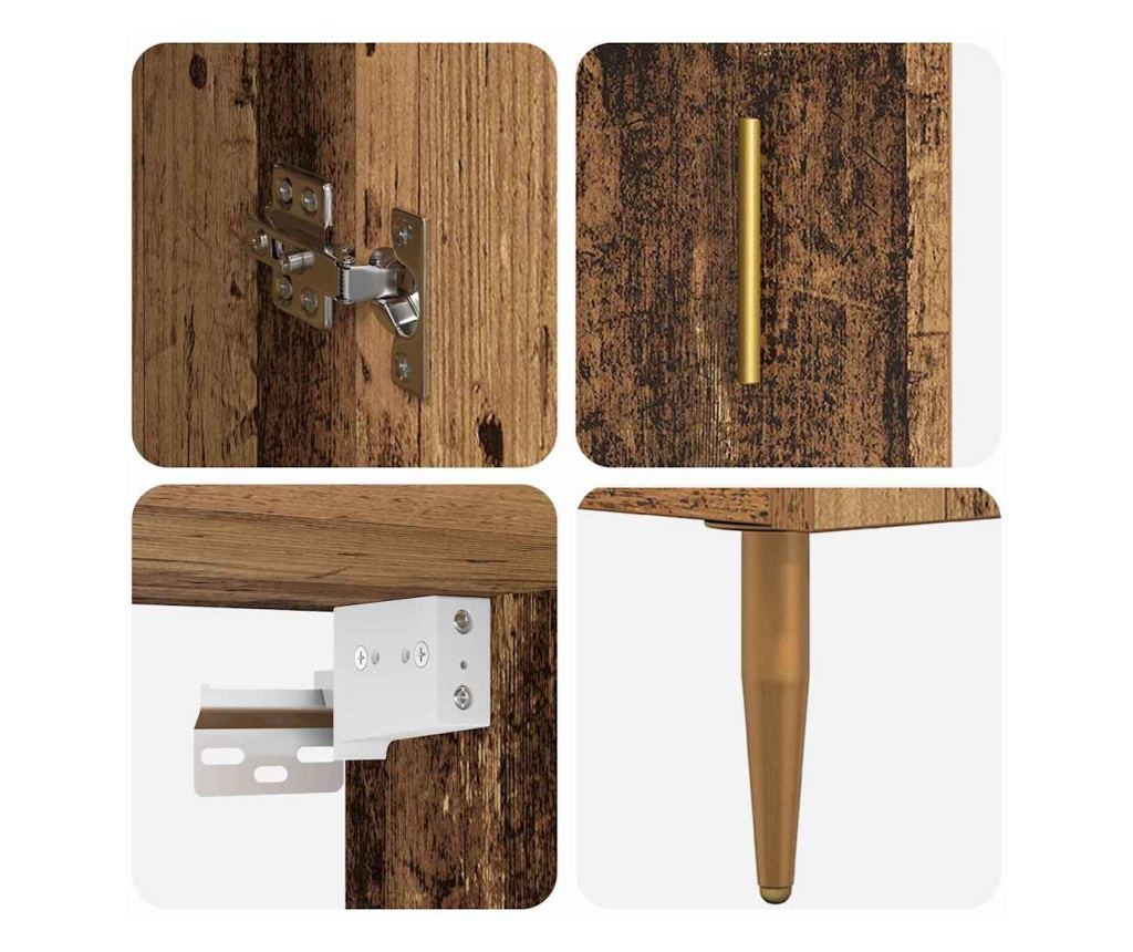 Висок шкаф Старо дърво 69,5 x 34 x 180 см Инженерно дърво - 10