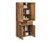 Висок шкаф Старо дърво 69,5 x 34 x 180 см Инженерно дърво thumbnail 3
