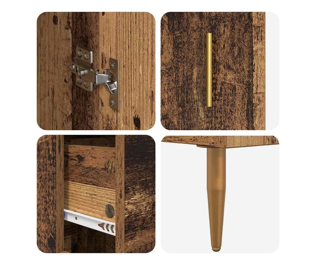 Висок шкаф Старо дърво 69,5 x 34 x 180 см Инженерно дърво - 10