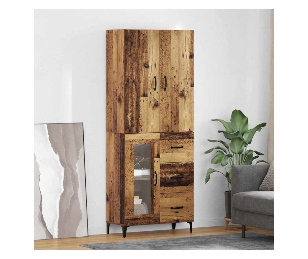 Висок шкаф Старо дърво 69,5 x 34 x 180 см Инженерно дърво - 2