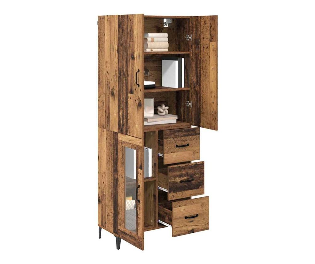 Висок шкаф Старо дърво 69,5 x 34 x 180 см Инженерно дърво - 3