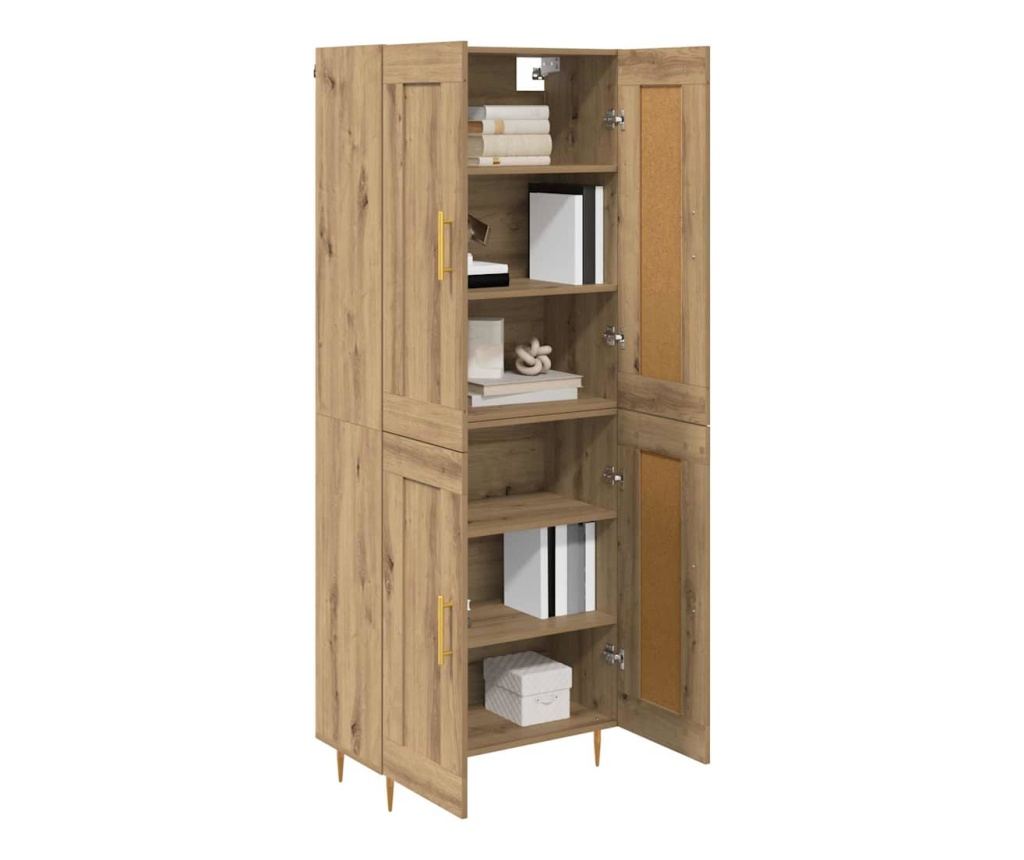 Висок шкаф Дъб 69,5 x 34 x 180 см Инженерно дърво - 3