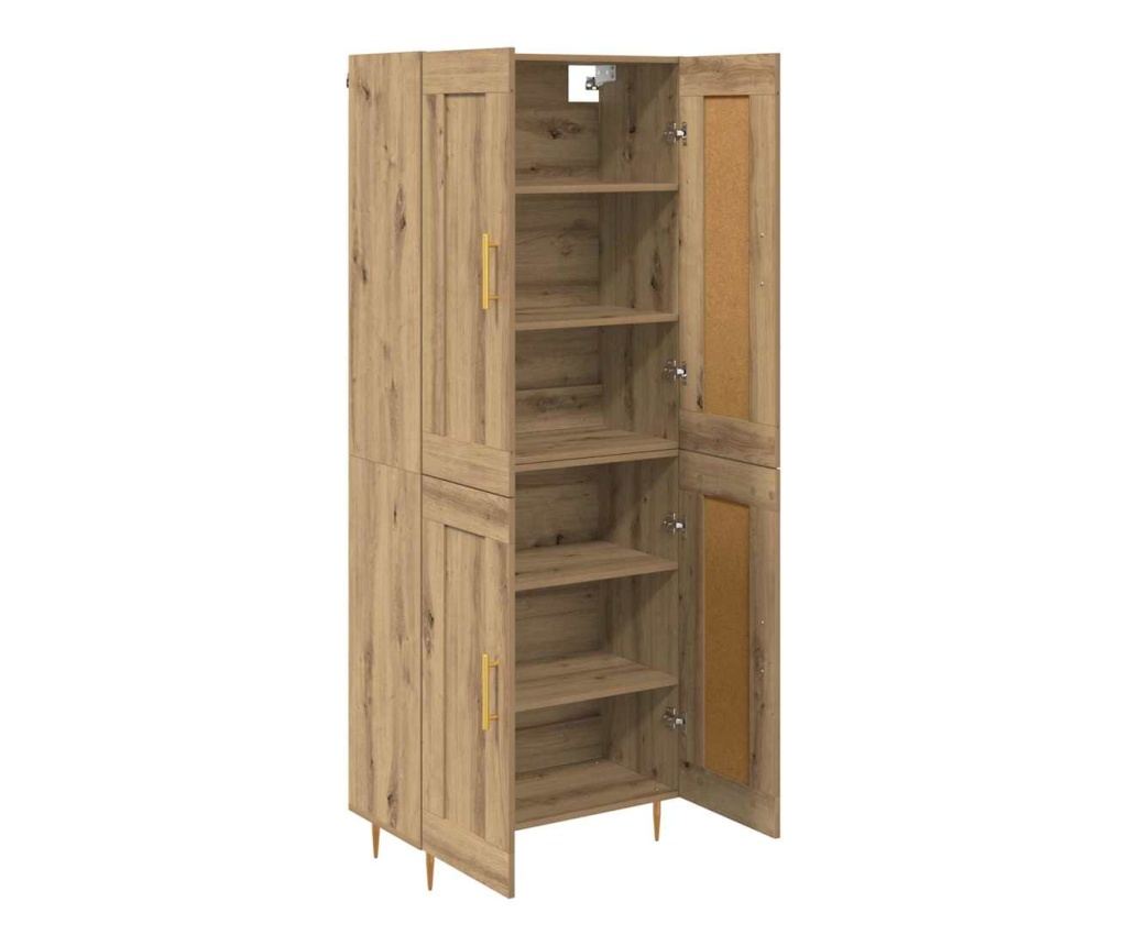 Висок шкаф Дъб 69,5 x 34 x 180 см Инженерно дърво - 5