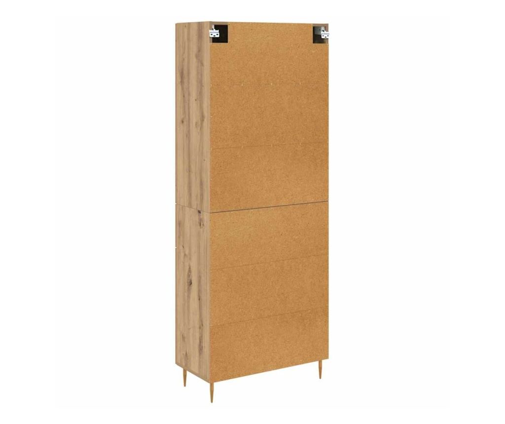 Висок шкаф с чекмедже Дъб 69,5 x 34 x 180 см Инженерно дърво - 9