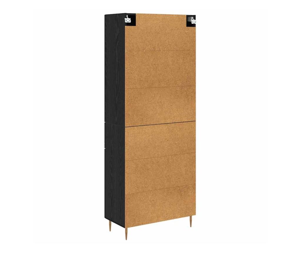 Висок шкаф Черния дъб 69,5 x 34 x 180 см Инженерно дърво - 9
