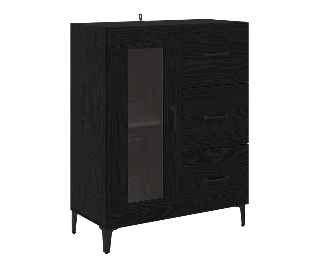 Висок шкаф Черния дъб 69,5 x 34 x 180 см Инженерно дърво - 4
