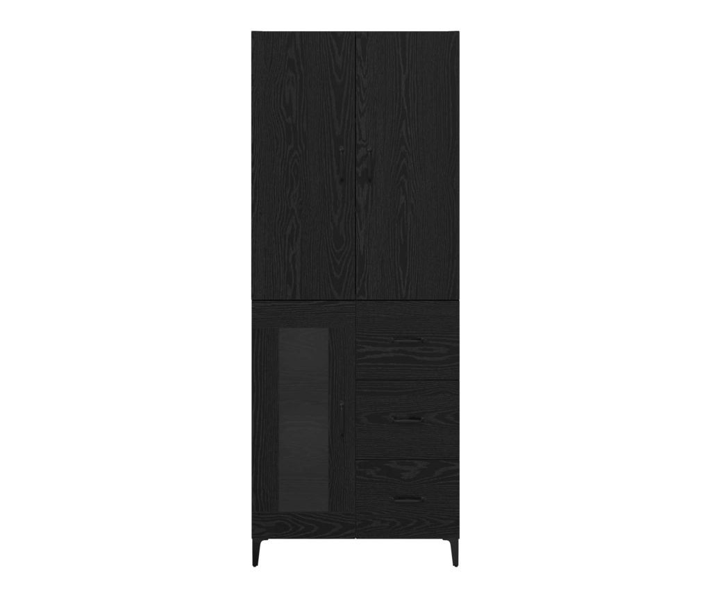 Висок шкаф Черния дъб 69,5 x 34 x 180 см Инженерно дърво - 7