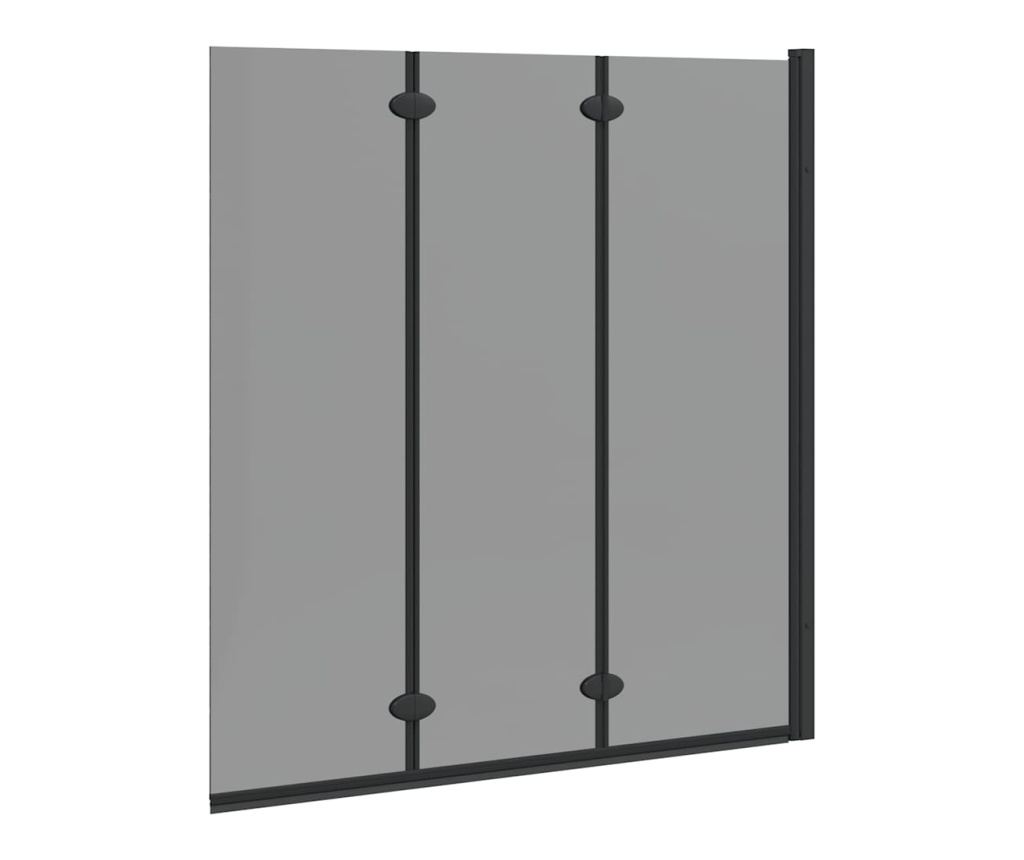 Душова обшивка Черно 130 x 138 см ESG стъкло и алуминий - 6