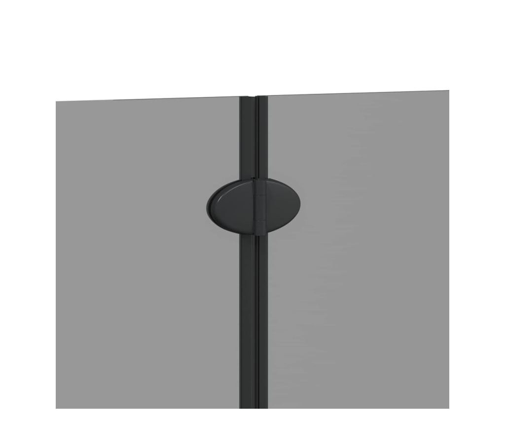 Душова обшивка Черно 130 x 138 см ESG стъкло и алуминий - 8