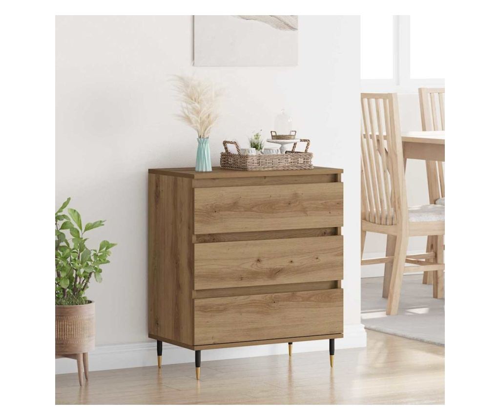 Служебен шкаф с чекмедже Дъб 60 x 35 x 70 cm Инженерно дърво - 2