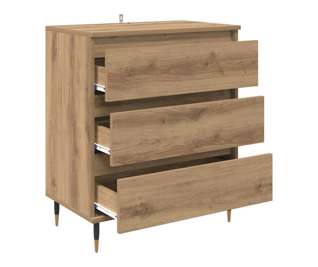 Служебен шкаф с чекмедже Дъб 60 x 35 x 70 cm Инженерно дърво - 5