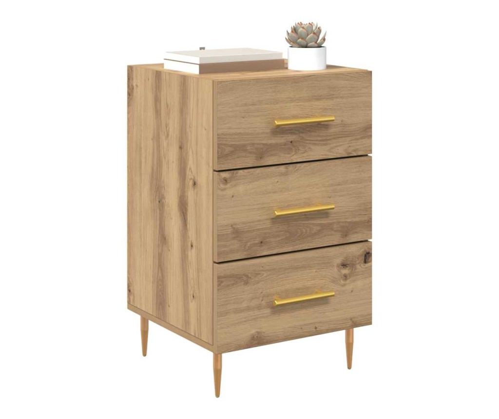 Нощен шкаф с чекмедже Дъб 40 x 40 x 66 см Инженерно дърво - 3