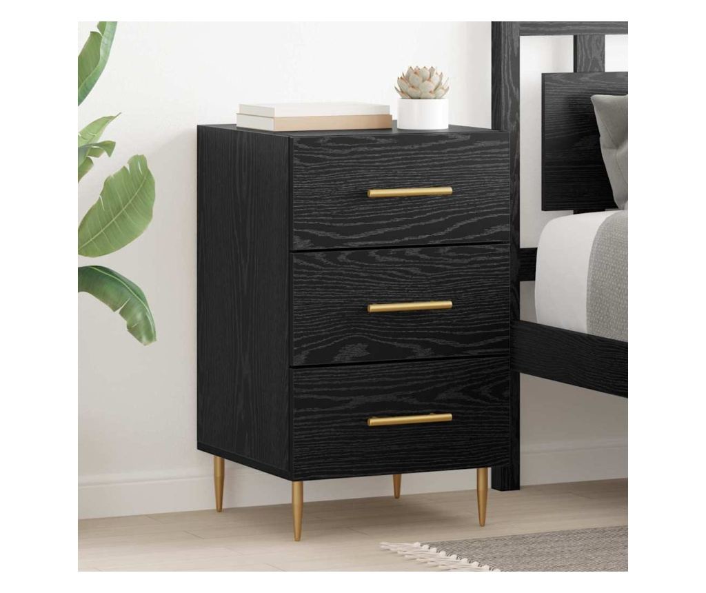 Нощен шкаф Черния дъб 40 x 40 x 66 см Инженерно дърво - 2