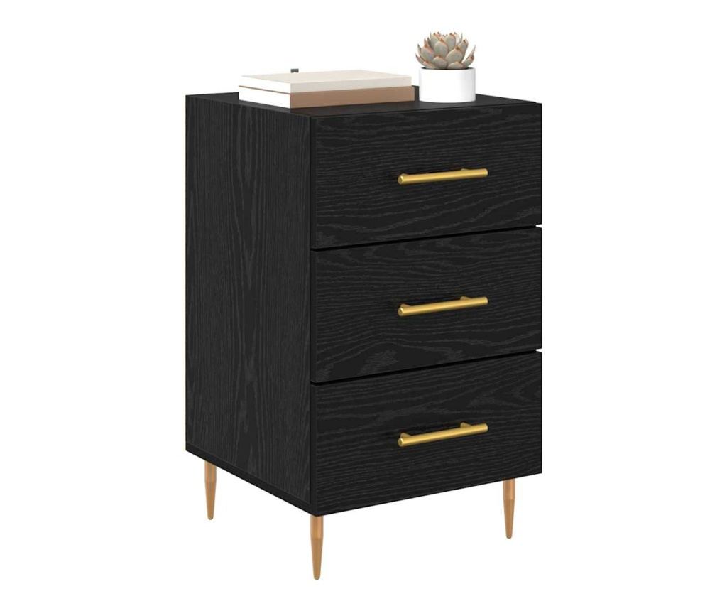Нощен шкаф Черния дъб 40 x 40 x 66 см Инженерно дърво - 3