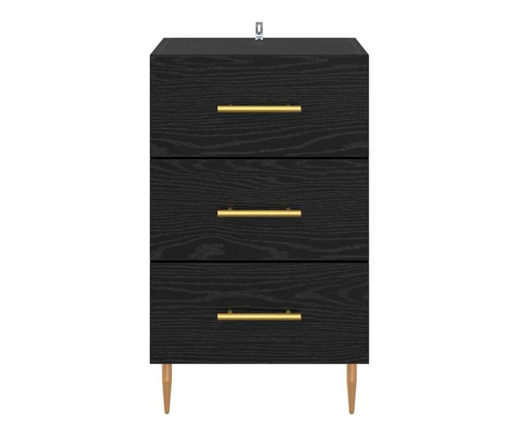 Нощен шкаф Черния дъб 40 x 40 x 66 см Инженерно дърво - 4