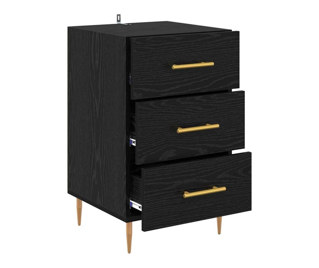 Нощен шкаф Черния дъб 40 x 40 x 66 см Инженерно дърво - 5
