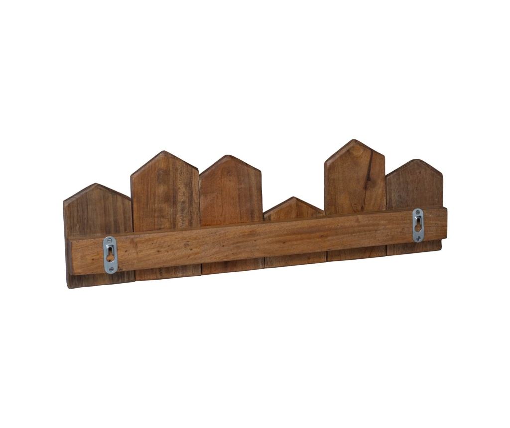 Закачалка Кафяво 48 x 8 x 15 см Масивно махагоново дърво - 7