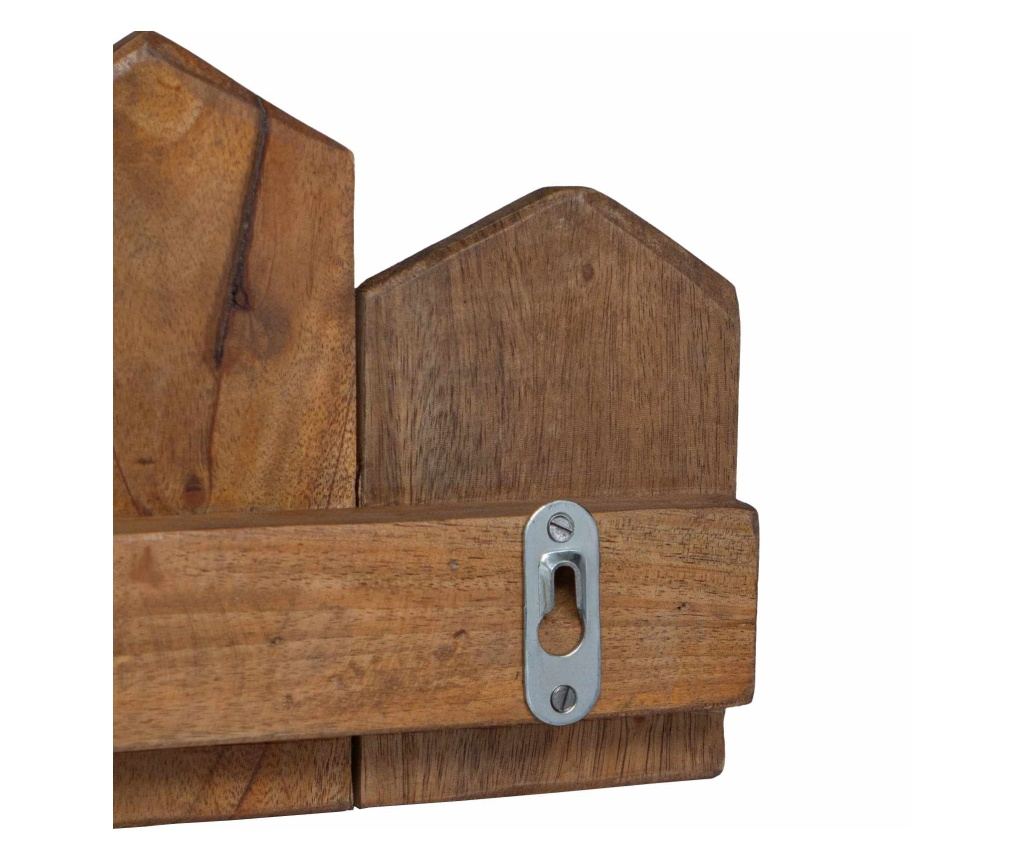 Закачалка Кафяво 48 x 8 x 15 см Масивно махагоново дърво - 8