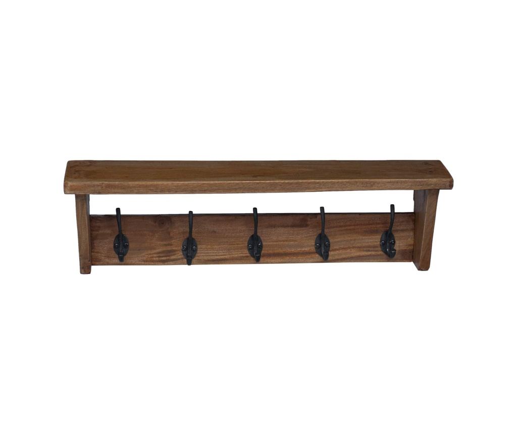 Закачалка Кафяво 50 x 10 x 14 см Масивно махагоново дърво - 5