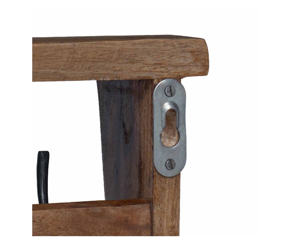 Закачалка Кафяво 50 x 10 x 14 см Масивно махагоново дърво - 7