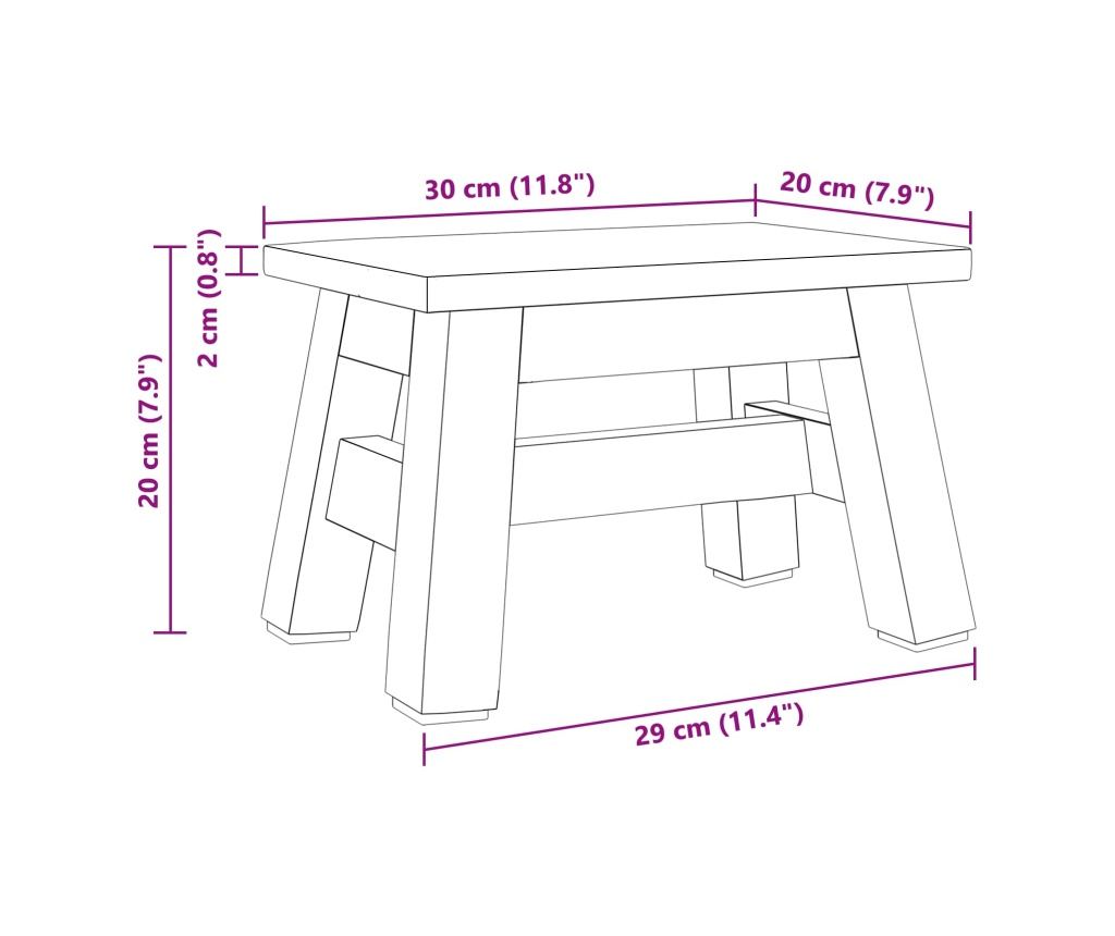 Стук Естествен 30 x 20 x 20 см Махагоново дърво - 9