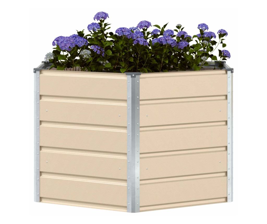 Кашпа Слонова кост 129 x 129 x 75 см Стомана - 3