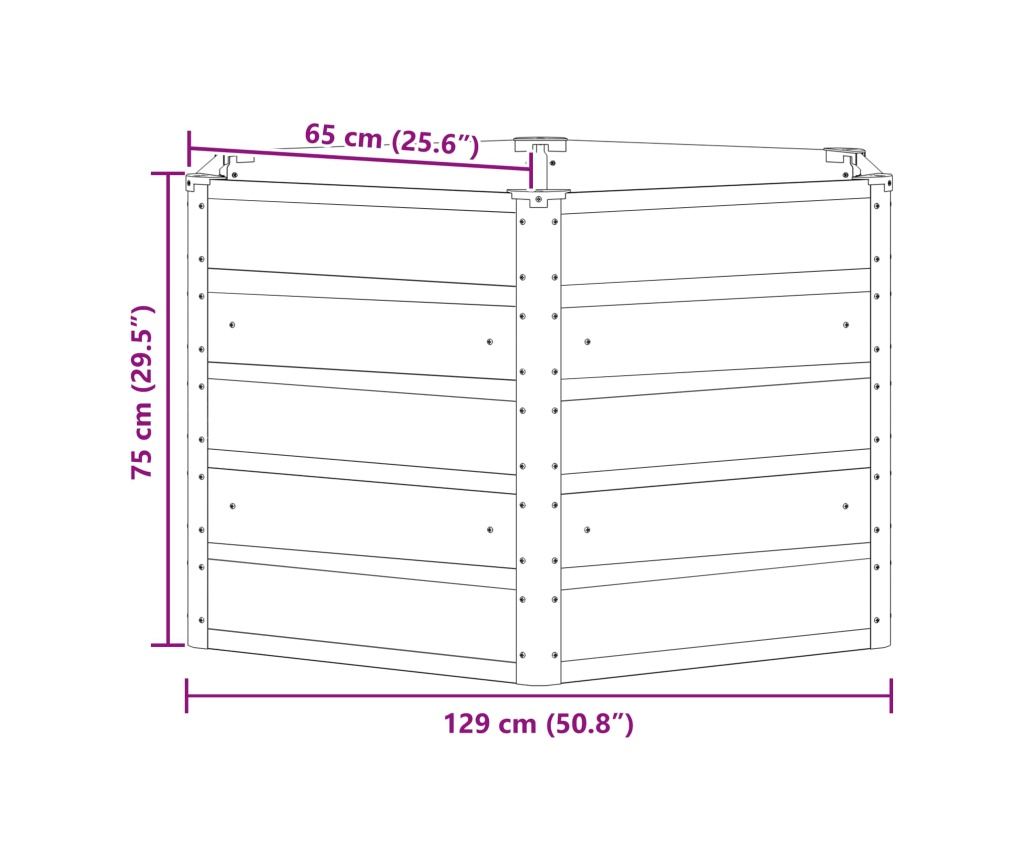 Кашпа Слонова кост 129 x 129 x 75 см Стомана - 6