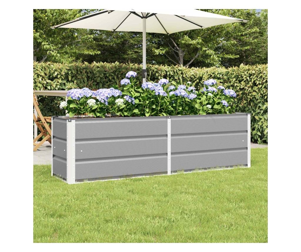 Кашпа Светлосиво 160 x 40 x 45 cm Стомана - 2