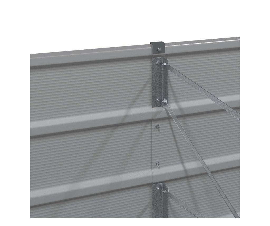 Кашпа Светлосиво 160 x 40 x 45 cm Стомана - 5