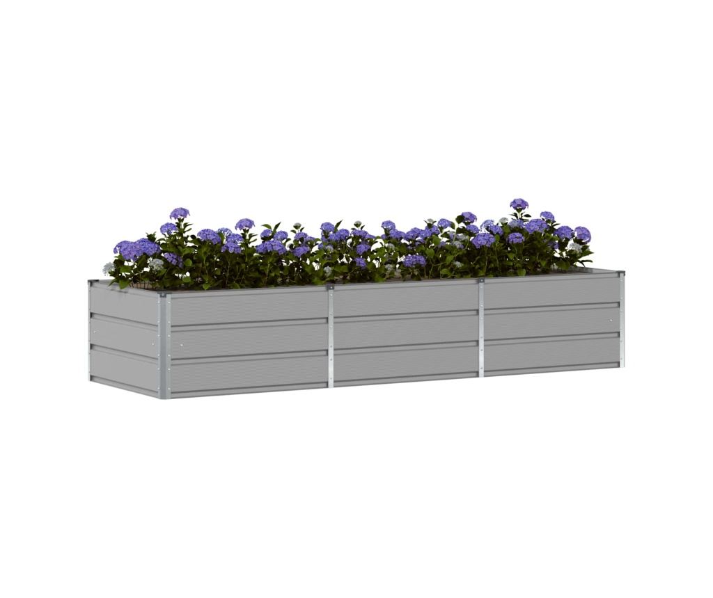 Кашпа Светлосиво 240 x 80 x 45 cm Стомана - 3