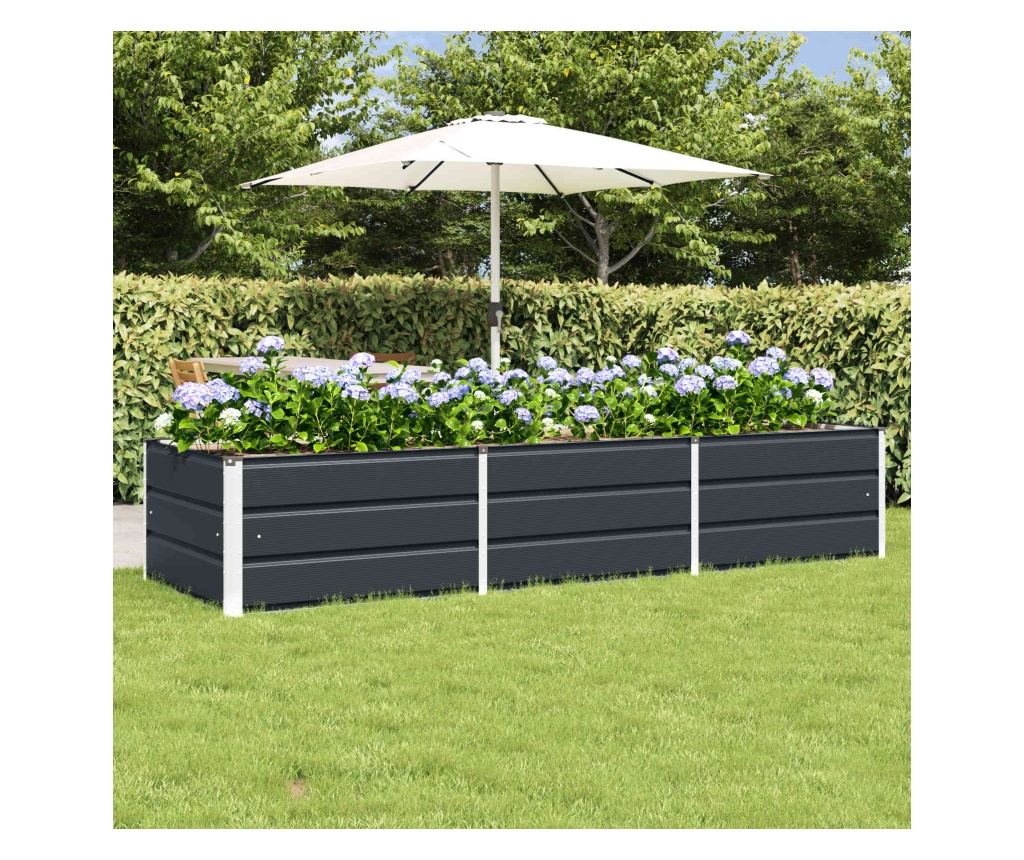 Кашпа Антрацит 240 x 80 x 45 cm Стомана - 2