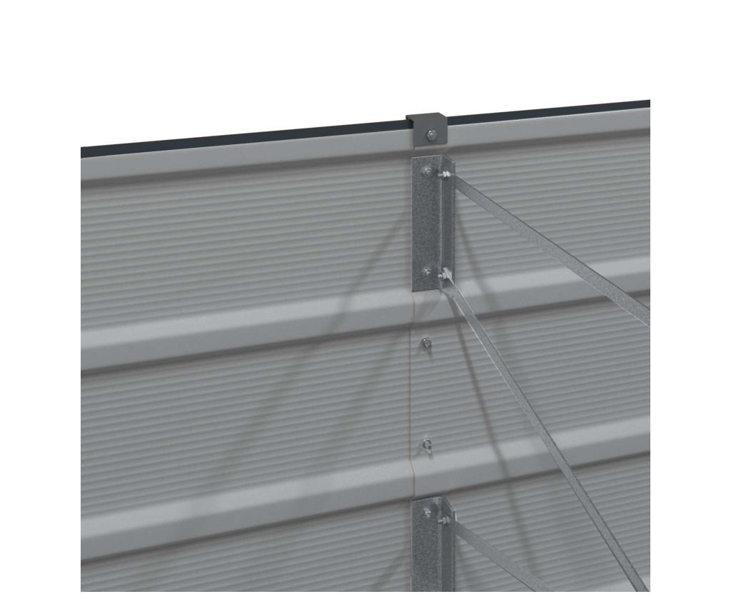 Кашпа Антрацит 240 x 80 x 45 cm Стомана - 5