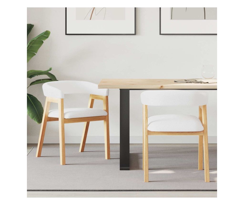Обедени столове 2 pcs Естествен 54 x 57 x 73 см - 2