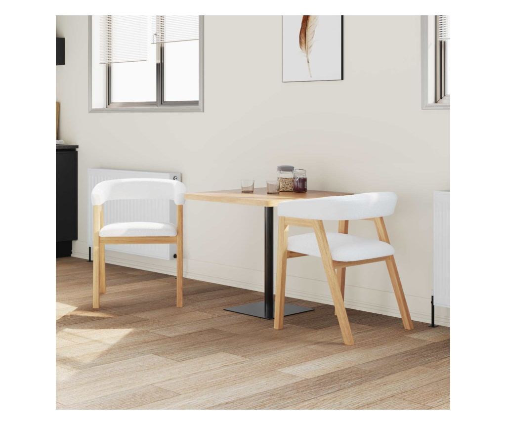 Обедени столове 2 pcs Естествен 54 x 57 x 73 см - 3