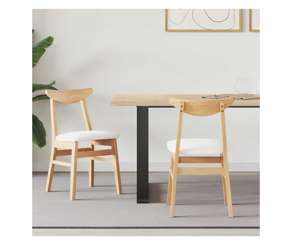 Обедени столове 2 pcs Естествен 42 х 47.5 х 81 см - 2