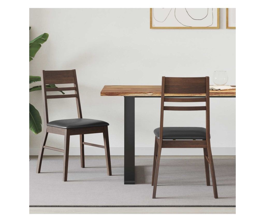 Обедени столове 2 pcs Светло кафяво 43 x 54 x 89 см - 2