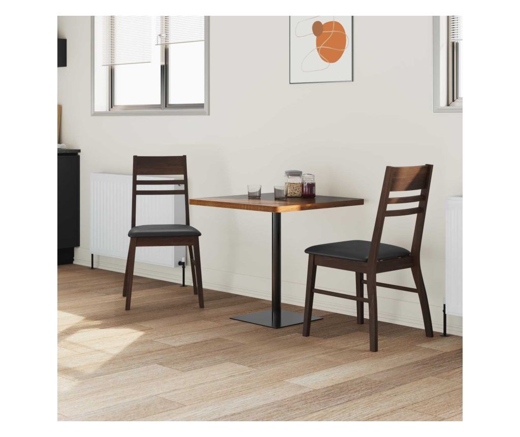 Обедени столове 2 pcs Светло кафяво 43 x 54 x 89 см - 3