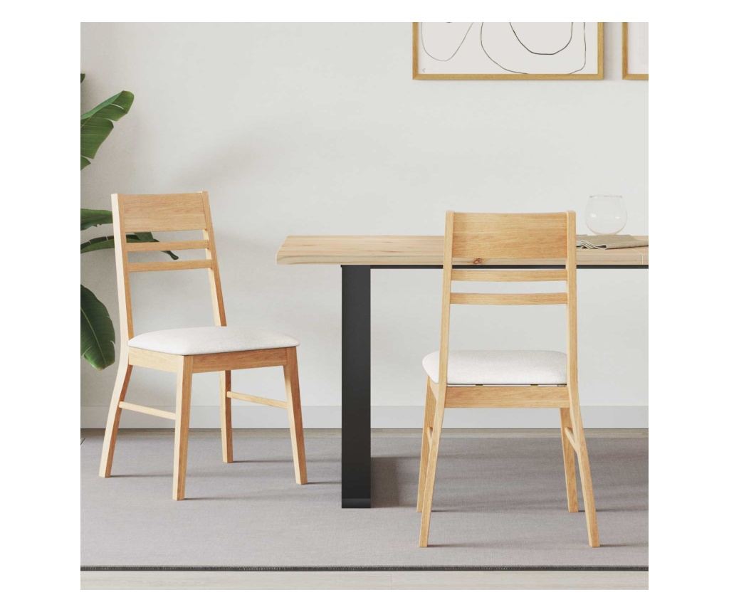 Обедени столове 2 pcs Естествен 43 x 54 x 89 см - 2