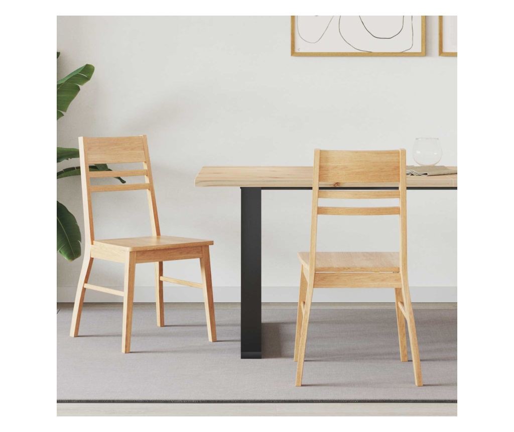 Обедени столове 2 pcs Естествен 43 x 54 x 89 см - 2
