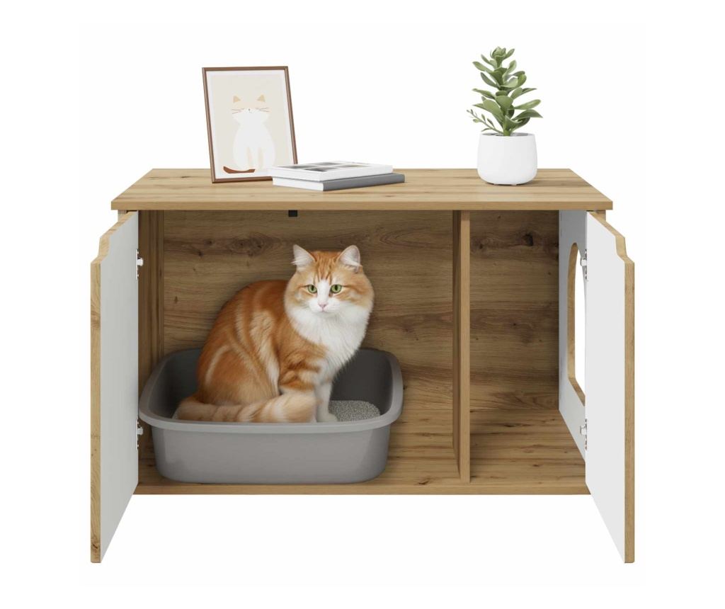 Къща за котки Дъб Артизан 85 x 55 x 50,5 см Инженерно дърво - 10