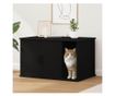 Къща за котки Черно 85 x 55 x 50 см Инженерно дърво thumbnail 2