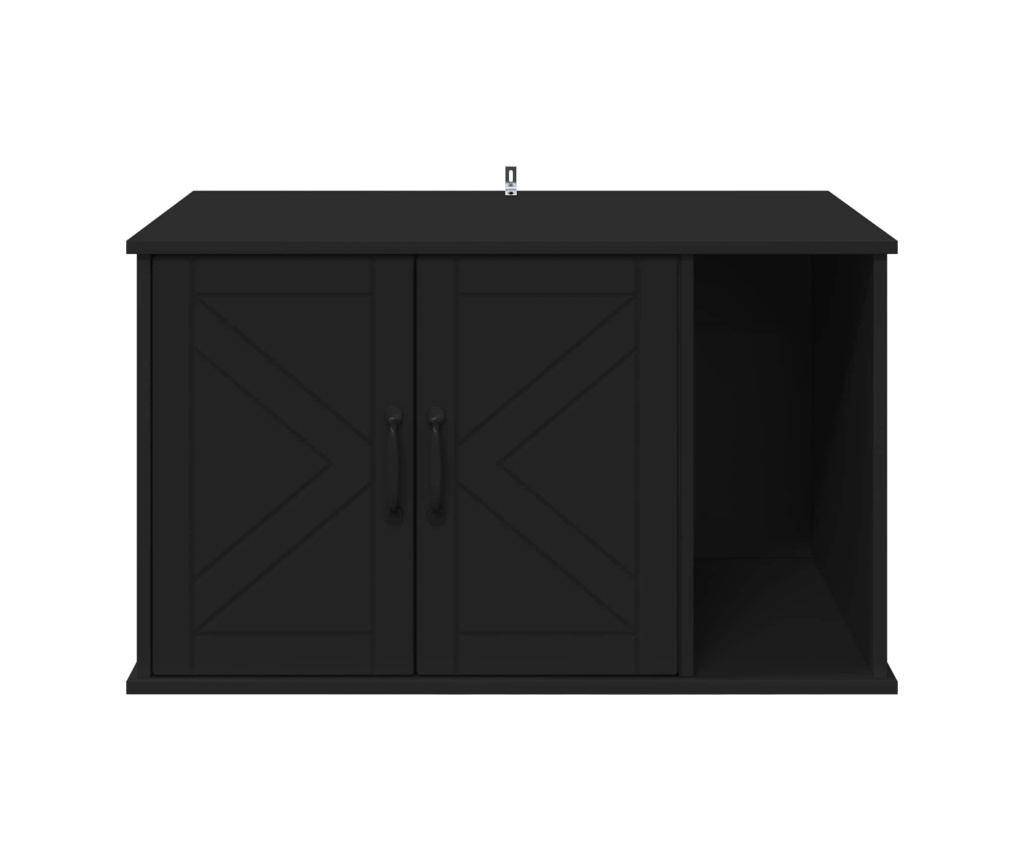 Къща за котки Черно 85 x 55 x 50 см Инженерно дърво - 4