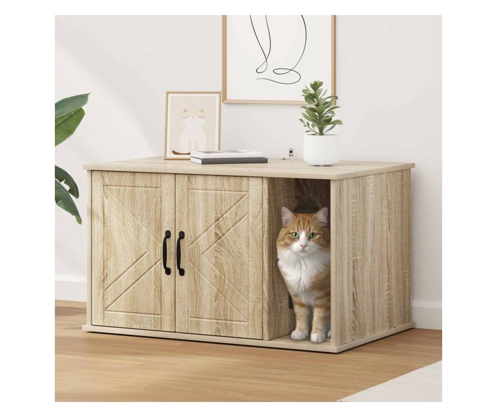 Къща за котки Сонома 85 x 55 x 50 см Инженерно дърво - 2