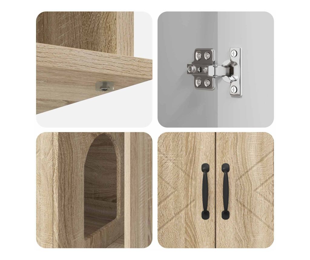 Къща за котки Сонома 85 x 55 x 50 см Инженерно дърво - 8