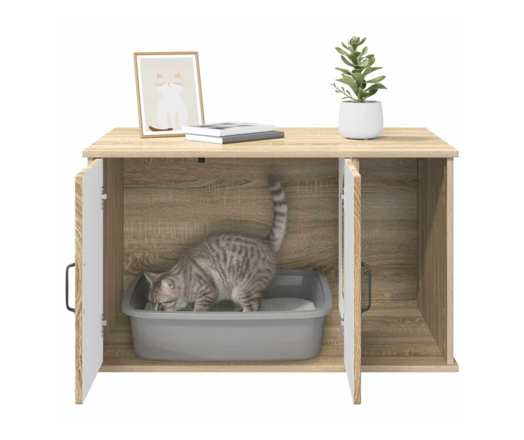 Къща за котки Сонома 85 x 55 x 50 см Инженерно дърво - 9